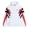 Felpa con cappuccio e zip Sporty B “Bianco Nero Rosso” 675330TLVA39028