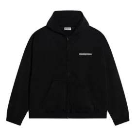 Felpa con cappuccio e zip, vestibilità ampia “Black” 674719TLVB49034 Felpa con cappuccio e zip, vestibilità ampia “Black” 674719TLVB49034