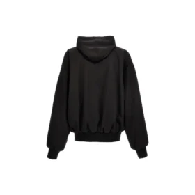 Felpa con cappuccio e zip, vestibilità ampia “Black” 750965TNT391000 Felpa con cappuccio e zip, vestibilità ampia “Black” 750965TNT391000