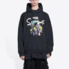 Felpa con cappuccio in cotone Balenciaga x THE SIMPSONS, vestibilità ampia “Black” 674986TLVG81000