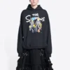 Felpa con cappuccio in cotone Balenciaga x THE SIMPSONS, vestibilità ampia “Black” 675003TLVG81000