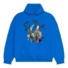Felpa con cappuccio in cotone Balenciaga x THE SIMPSONS, vestibilità ampia “Blue” 674986TLVG84210