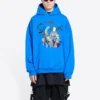 Felpa con cappuccio in cotone Balenciaga x THE SIMPSONS, vestibilità ampia “Blue” 674986TLVG84210