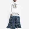 Felpa con cappuccio in cotone Balenciaga x THE SIMPSONS, vestibilità ampia “White” 675003TLVG89016