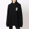 Felpa con cappuccio in cotone Barcode “Black” 651799TKVE61070