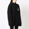 Felpa con cappuccio in cotone Barcode “Black” 651799TKVE61070
