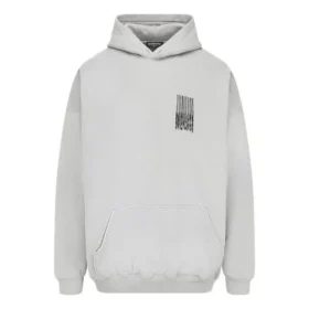 Felpa con cappuccio in cotone Barcode “Grigio” 651799TKVE68174
