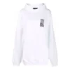 Felpa con cappuccio in cotone Barcode “White” 651799TKVE69040