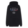 Felpa con cappuccio in cotone BB Paris Flag “Nero” 570811TGV681000