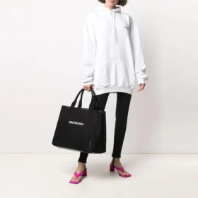 Felpa con cappuccio in cotone con logo Small Label SS21, bianca 578135TJV859040