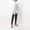 Felpa con cappuccio in cotone con logo Small Label SS21, bianca 578135TJV859040