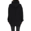 Felpa con cappuccio in cotone con logo SS21, nera 578135TJV851070