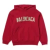 Felpa con cappuccio in cotone Tape Type “Red” 682019TOVB36400