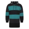 Felpa con cappuccio oversize a righe “Green Black” 556137TDV325567