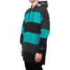 Felpa con cappuccio oversize a righe “Green Black” 556137TDV325567