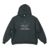 Felpa con cappuccio oversize Balenciaga x adidas con logo “Verde Bianco” 712396TNVA93775