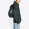 Felpa con cappuccio oversize Balenciaga x adidas con logo “Verde Bianco” 712396TNVA93775
