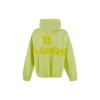 Felpa con cappuccio oversize con tasche strappate e Tape Type “Giallo fluo” 744441TOVB17204