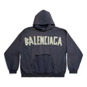 Felpa con cappuccio oversize con tasche strappate Tape Type “Blu navy” 744441TOVB14140 Felpa con cappuccio oversize con tasche strappate Tape Type “Blu navy” 744441TOVB14140