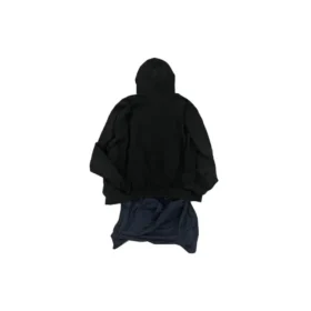 Felpa con cappuccio oversize con toppe XXXL “Black” 720406TNVD91070