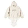 Felpa con cappuccio oversize con toppe XXXL “Ecru” 720406TNVD99784