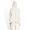 Felpa con cappuccio oversize con toppe XXXL “Ecru” 720406TNVD99784