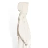 Felpa con cappuccio oversize con toppe XXXL “Ecru” 720406TNVD99784