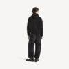 Felpa con cappuccio oversize da uomo “The Door” con zip, colore nero Felpa con cappuccio oversize da uomo “The Door” con zip, colore nero