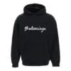 Felpa con cappuccio oversize e logo in script “Black White” 674986TMVB51070