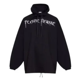 Felpa con cappuccio oversize “Femme Fatale” “Nero” 482217TTK141000