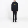 Felpa con cappuccio oversize in maglia interlock BB “Black Yellow” 578138TEV191361
