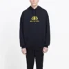 Felpa con cappuccio oversize in maglia interlock BB “Black Yellow” 578138TEV191361