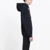 Felpa con cappuccio oversize in maglia interlock BB “Black Yellow” 578138TEV191361