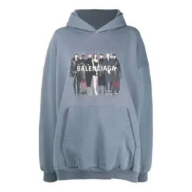 Felpa con cappuccio oversize originale Balenciaga “Grigio” 620973TIV481404