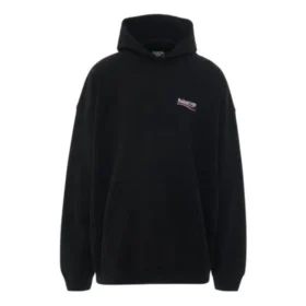 Felpa con cappuccio oversize ricamata con tema Political Campaign “Black” 620973TKVI91070