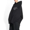 Felpa con cappuccio oversize XXXL “Black White” 713677TNVD91070