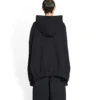 Felpa con cappuccio oversize XXXL “Black White” 713677TNVD91070