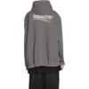 Felpa con cappuccio Political Campaign Large Fit “Grey” 620973TNVG6