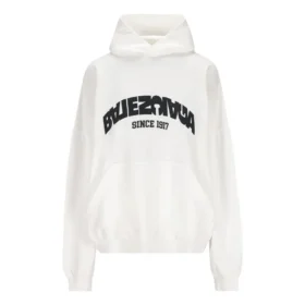 Felpa con cappuccio rotondo Back Flip Oversized “White Black” 761458TPVG19040
