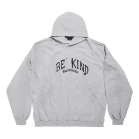 Felpa con cappuccio rotondo Be Kind Oversized “Grigio” 761458TPVD61167