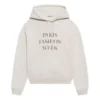Felpa con cappuccio “Shrunk” della Settimana della Moda SS21, grigia 657683TKV852984