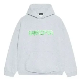 Felpa con cappuccio Slime, vestibilità ampia “Grigio-verde” 674986TLVF21203