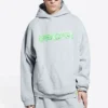 Felpa con cappuccio Slime, vestibilità ampia “Grigio-verde” 674986TLVF21203
