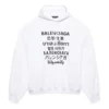 Felpa con cappuccio stampata, sportiva, unisex, bianca 641679TJVI69040