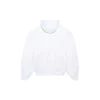 Felpa con cappuccio stampata, sportiva, unisex, bianca 641679TJVI69040
