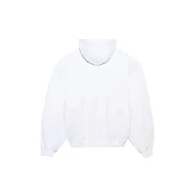 Felpa con cappuccio stampata, sportiva, unisex, bianca 641679TJVI69040