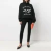 Felpa con cappuccio stampata SS21, nera 641529TJVI71070