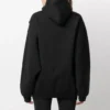 Felpa con cappuccio stampata SS21, nera 641529TJVI71070