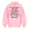 Felpa con cappuccio stampata SS21 Rosa 641529TJVI61401