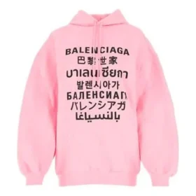 Felpa con cappuccio stampata SS21 Rosa 641529TJVI61401